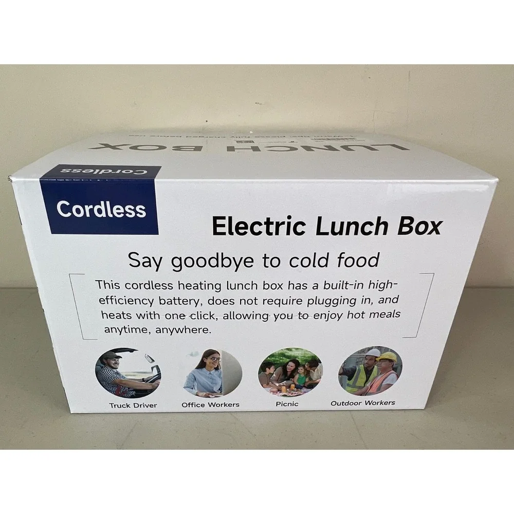 NEW Cordless Electric Lunch Box 2026 20800mAh Rechargeable XL 1.5L Black